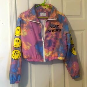 Cropped colorful jacket